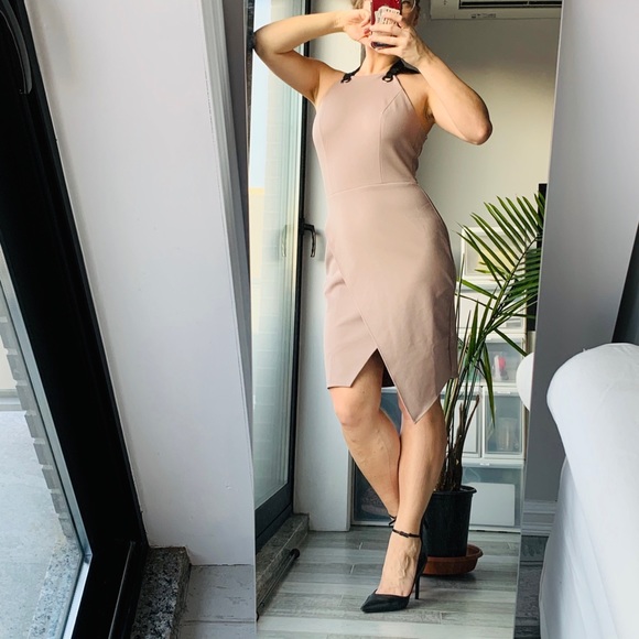 Adelyn Rae Dress Blush Pink Strapped Midi Dress - Picture 2 of 12